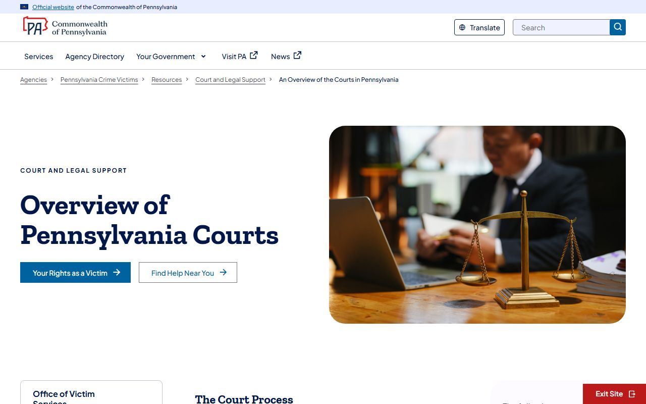 Pennsylvania courts overview for Erie County court records