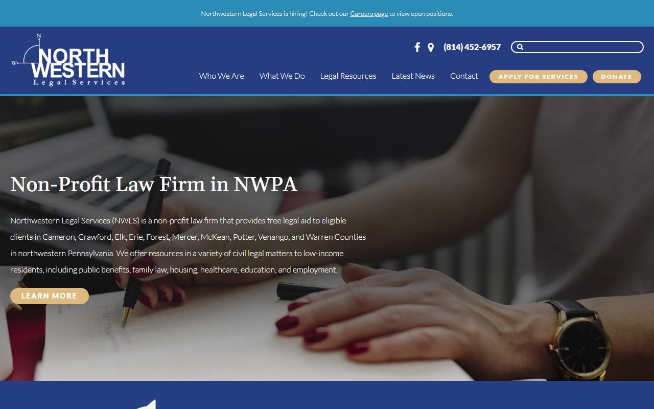 Northwestern Legal Services for Erie County civil records help