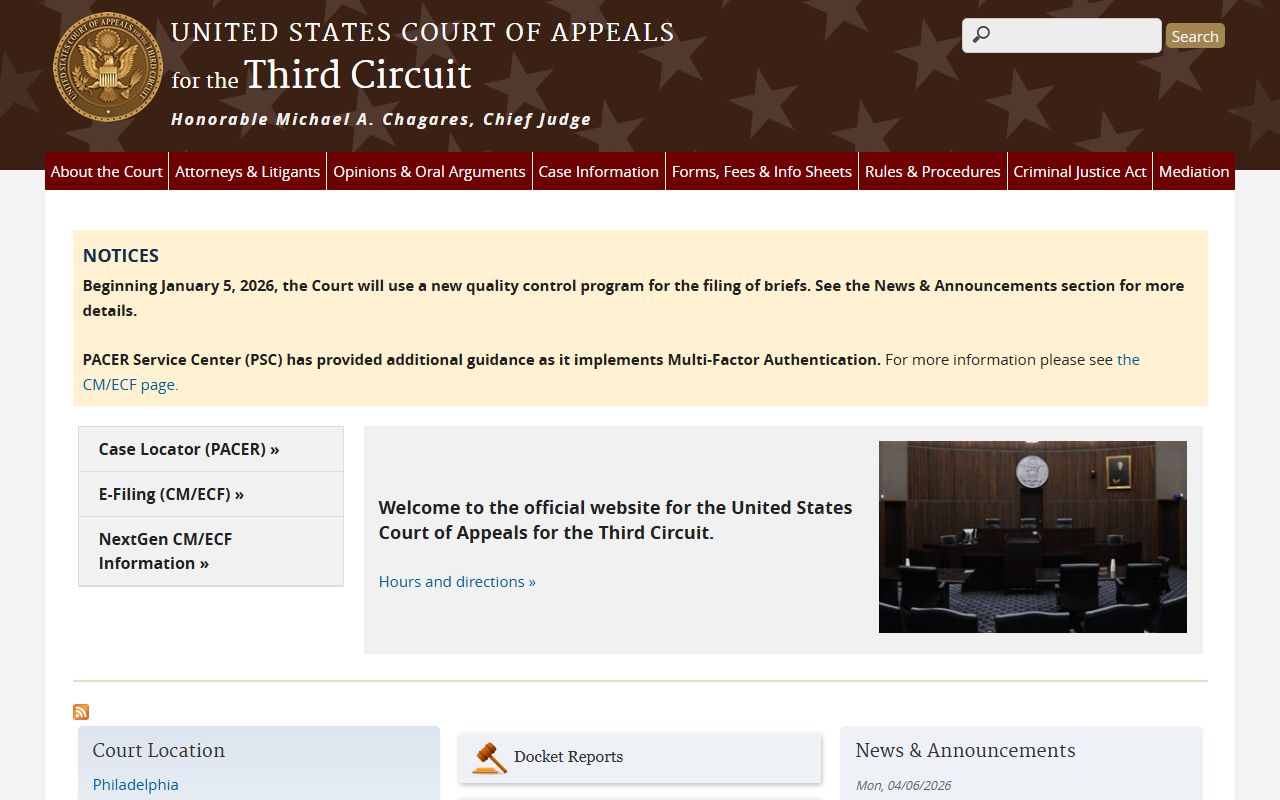 Third Circuit Court of Appeals for Erie County federal cases