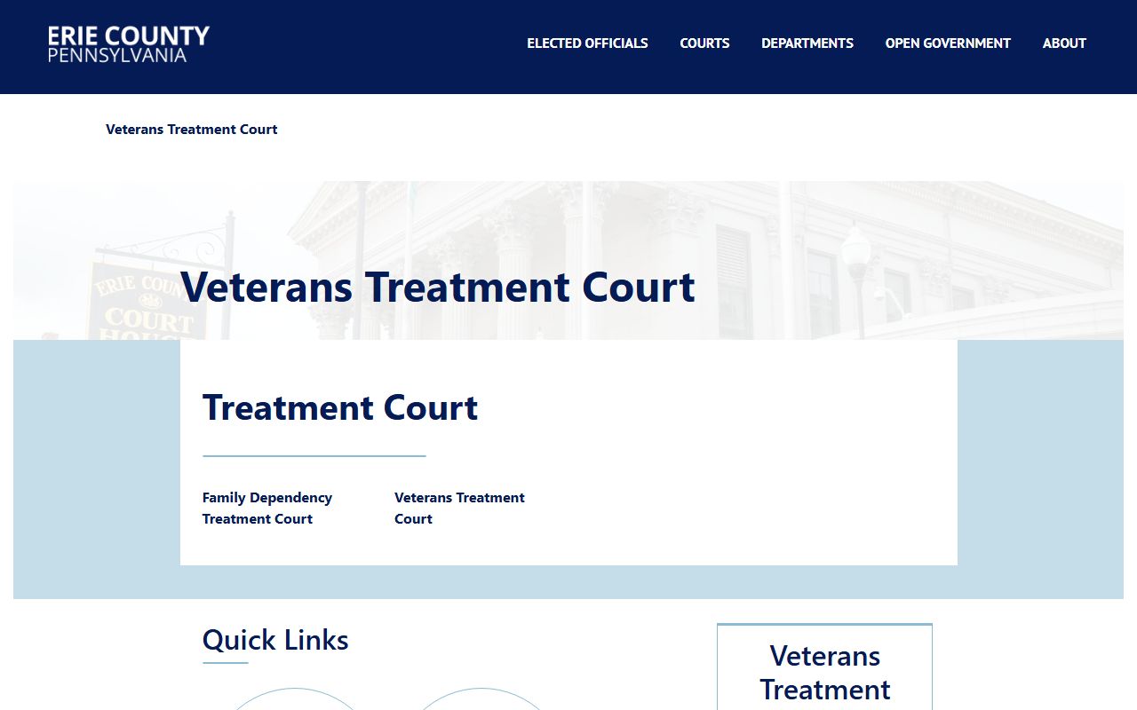 Erie County Veterans Treatment Court