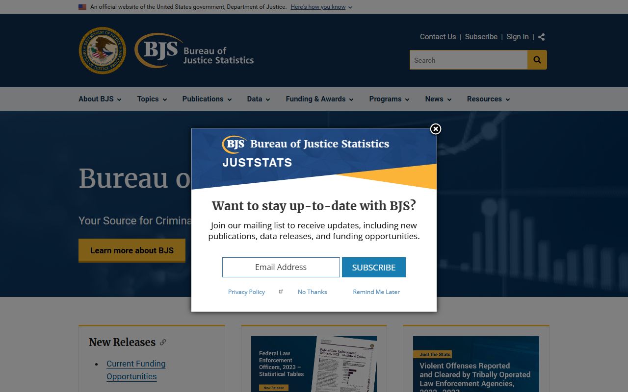 Bureau of Justice Statistics jail reports for Erie County context